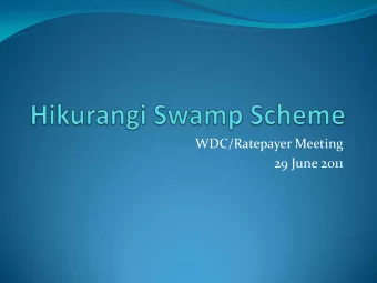 WDC/Ratepayer Meeting  29 June 2011  AGENDA  Minutes of last meeting  Resource consent