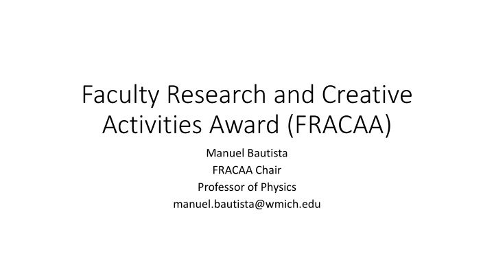 activities award fracaa