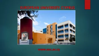 EUROPEAN UNIVERSITY CYPRUS  www.euc.ac.cy  Master of Music in Music Education  (Long Distance)
