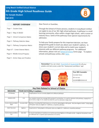 Scope of Work  The College Blueprint, LLC (TCB) Long Beach College Prep Academy (LBCPA) 2019-2020