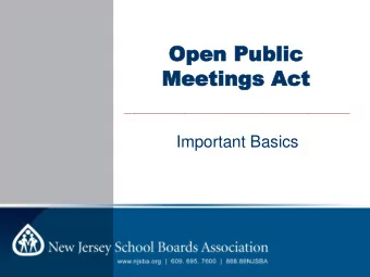 Open Public  Open Public  Meetings  Meetings Act  Act  ____________________________________________