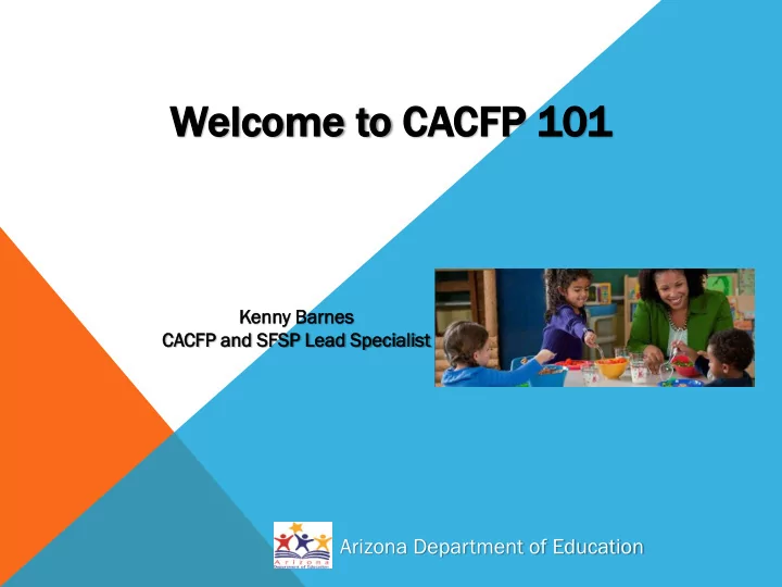 kenny barnes es cacfp cfp and sfsp lead specia ialist ist