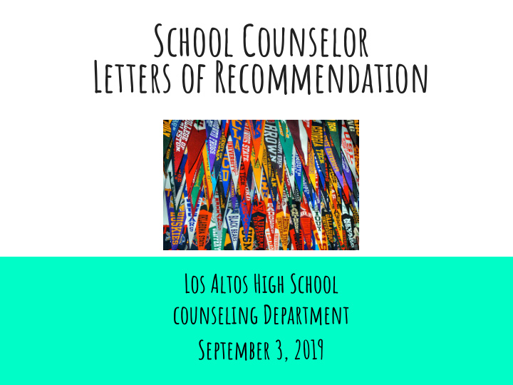 school counselor letters of recommendation
