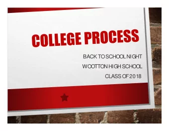 BACK TO SCHOOL NIGHT  WOOTTON HIGH SCHOOL  CLASS OF 2018  CLASS OF 2018  COUNSE  LING GOOGLE