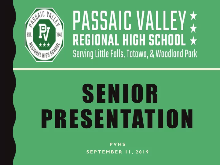 senior presentation