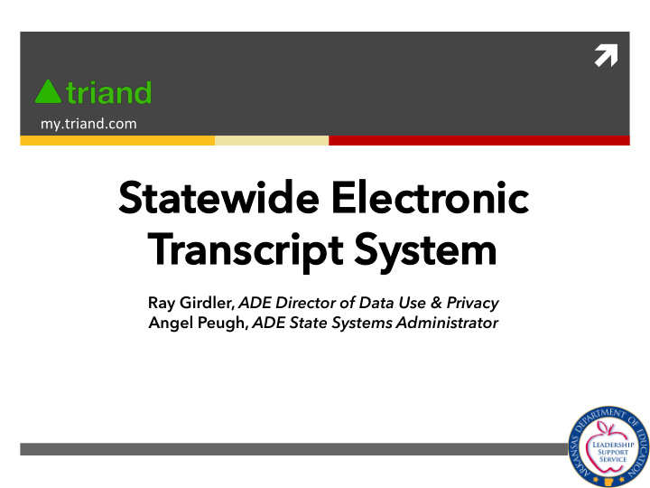 statewide electr statewide electronic onic transcript