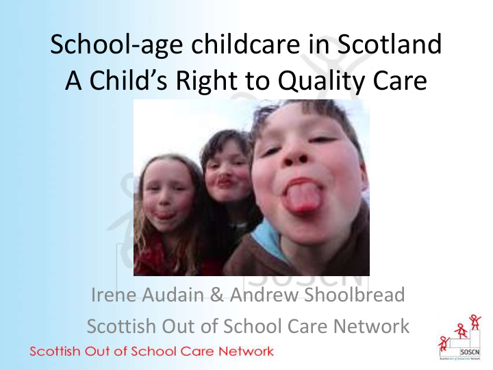 school age childcare in scotland