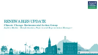 RE  NE  WABL  E  S UPDAT  E  Climate  Change  E  nvir  onme ntal Ac tion Gr  oup  Audre y Martin