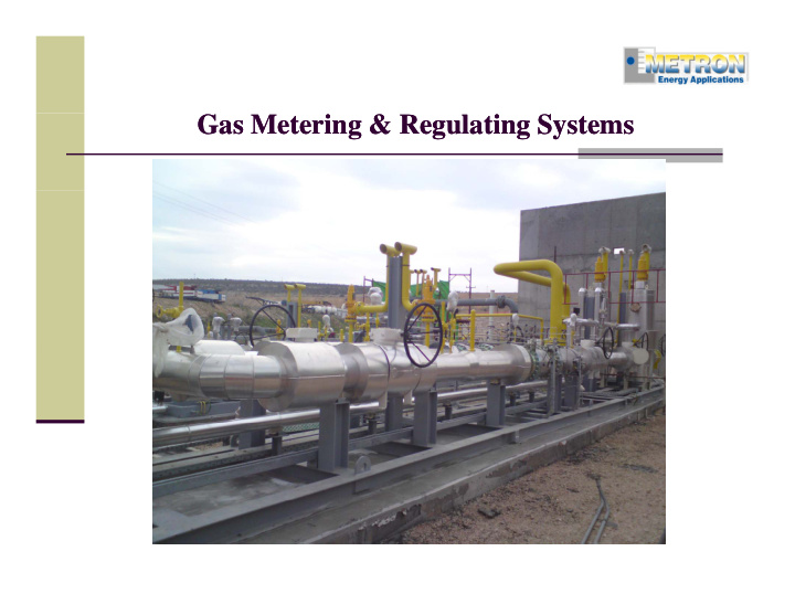 gas metering regulating systems gas metering regulating