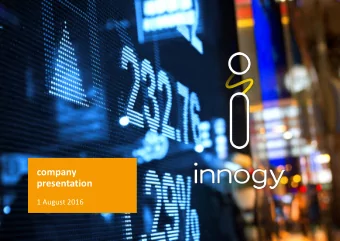 company  presentation  1 August 2016  Introduction  innogys management board  Uwe Tigges  Peter