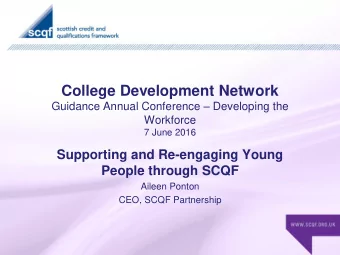 College Development Network Guidance Annual Conference  Developing the  Workforce  7 June 2016