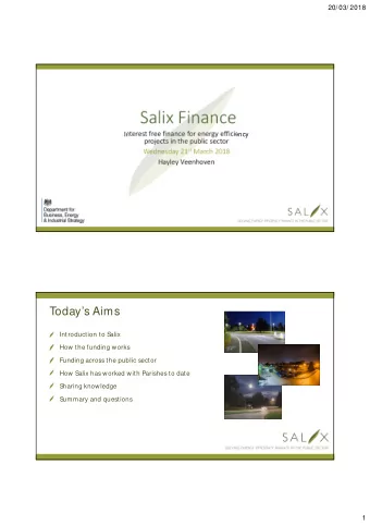 Salix Finance  Interest free finance for energy efficiency  projects in the public sector Wednesday