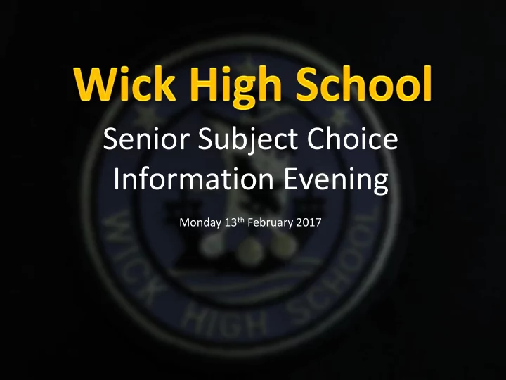 information evening