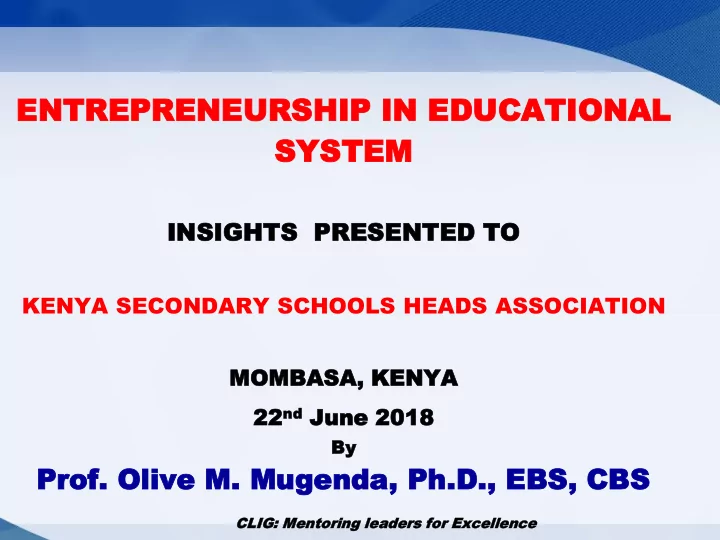 entrepreneurship trepreneurship in in edu ducati cationa