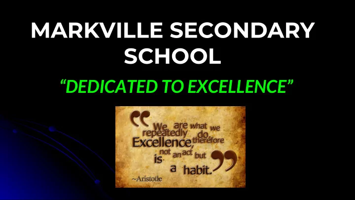 markville secondary school