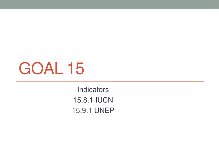 goal 15