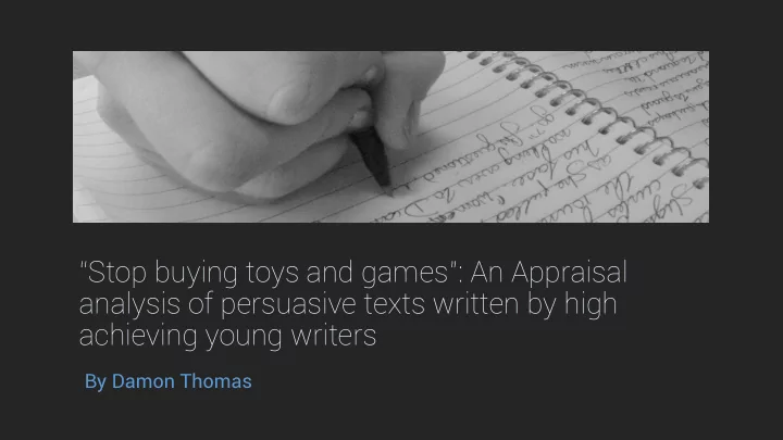 achieving young writers