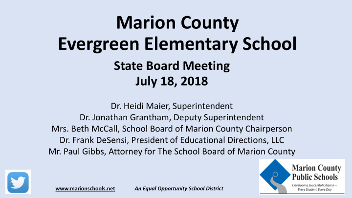 marion county evergreen elementary school