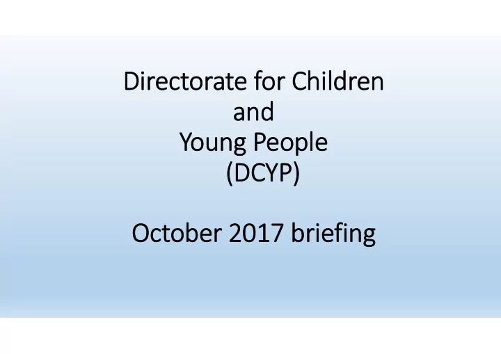 di direct ctor orate fo for child ildren and and yo young