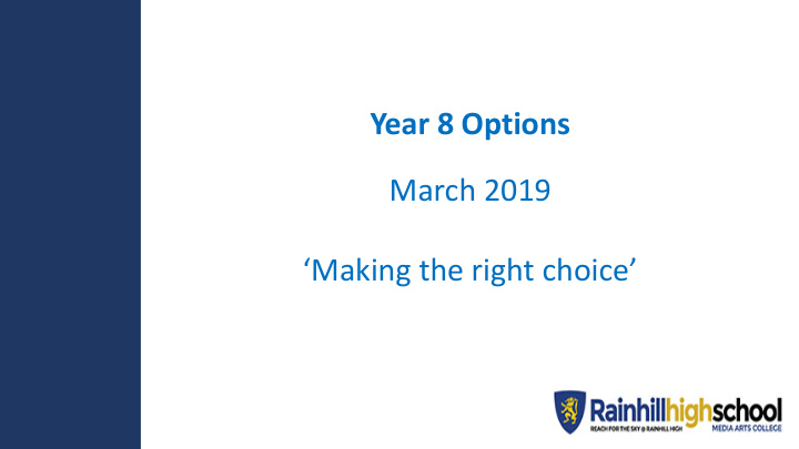 year 8 options march 2019 making the right choice format
