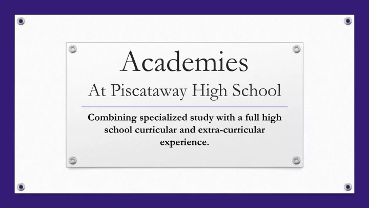 academies