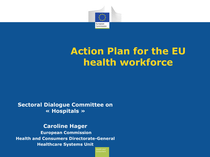 action plan for the eu health workforce