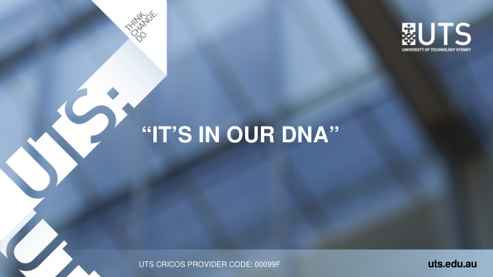 it s in our dna