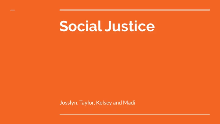 social justice
