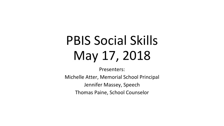 pbis social skills