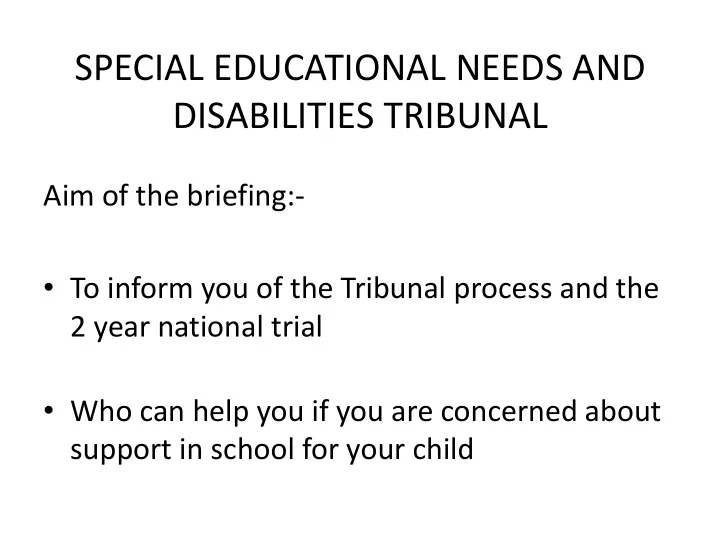 special educational needs and