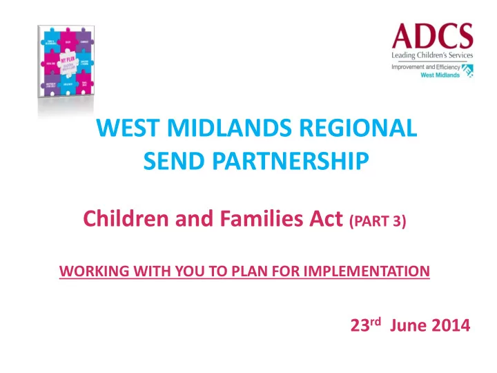 west midlands regional send partnership