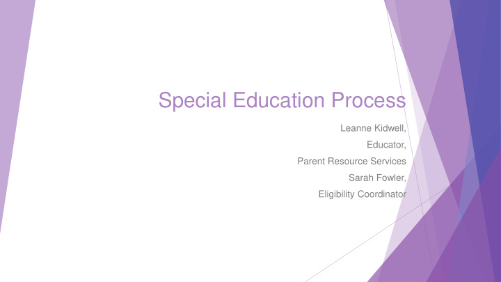 special education process