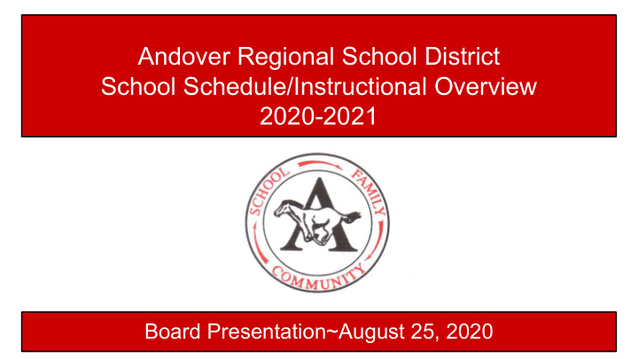andover regional school district school schedule