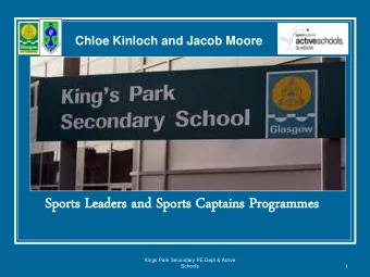 Sp  Sports  rts Lea  eaders  ders an  and  d Sp  Sports  rts Cap  aptain  tains  s Pro  rogrammes