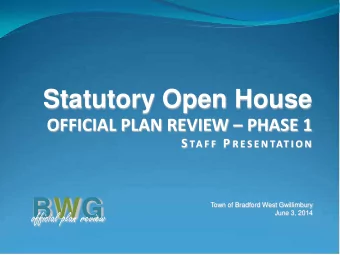 BWG  Town of Bradford West Gwillimbury official plan review  June 3, 2014 BWG official plan review