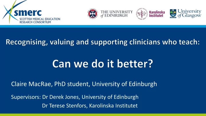 claire macrae phd student university of edinburgh