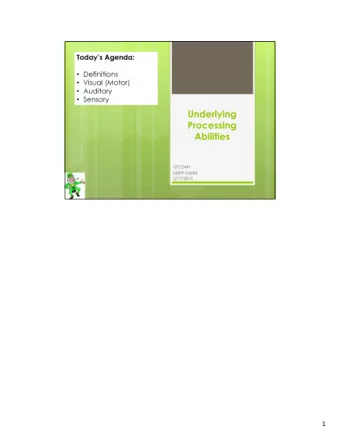 1  2  Auditory processing is crucial because our learning is heavily reliant on auditory system---=
