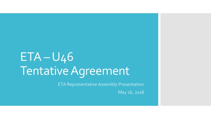 tentative agreement