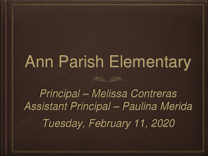 ann parish elementary