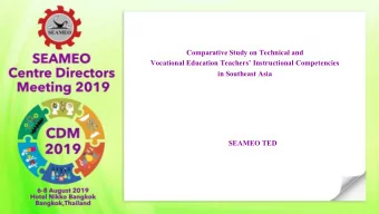 Comparative Study on Technical and  Vocational Education Teachers Instructional Competencies  in