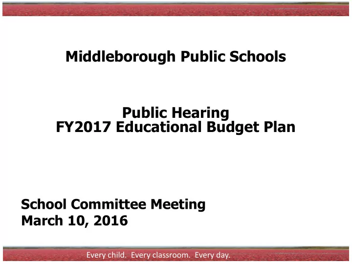 middleborough public schools