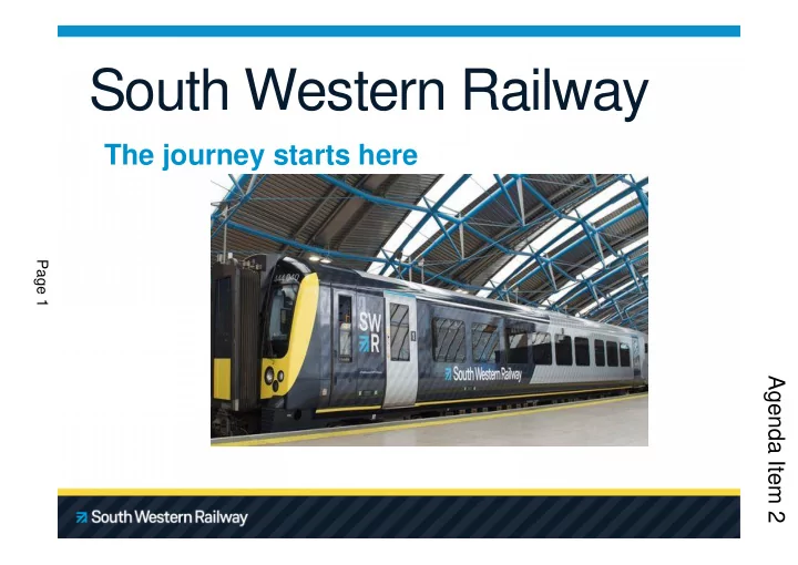 south western railway