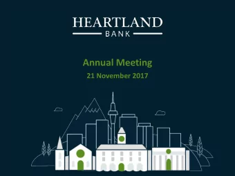 Annual Meeting  21 November 2017  Agenda    Welcome and formalities   Chairs address