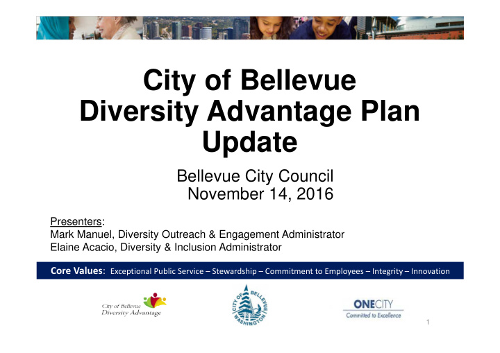 city of bellevue diversity advantage plan update