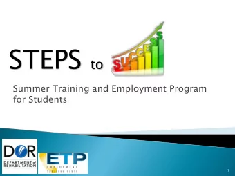 Michelle Alford-Williams, Manager, Business Services, DOR    2  S T E P S  Innovative