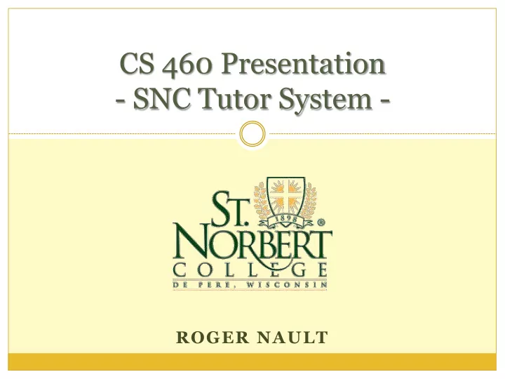 snc tutor system