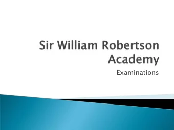 Examinations  Establish successful learning environments  for pupils.  Planning for revision,