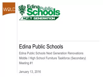 Edina Public Schools  Edina Public Schools Next Generation Renovations  Middle / High School