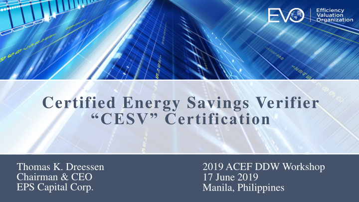 certified energy savings verifier