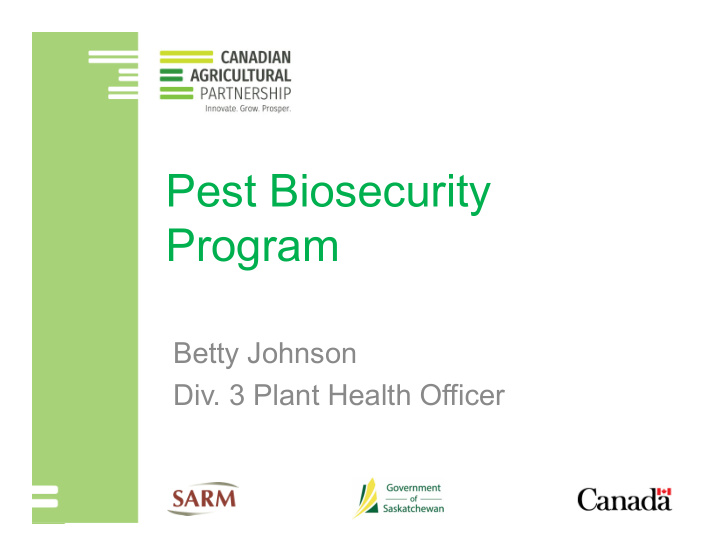 pest biosecurity program